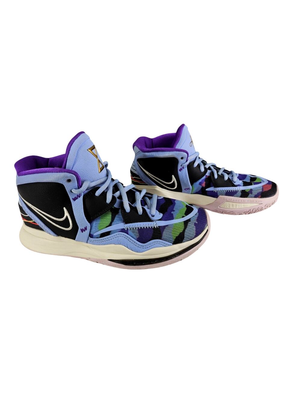 NIKE KYRIE INFINITY MENS BLUE CAMO SNEAKERS ALUMINUM SAIL BLACK SIZE 5.5